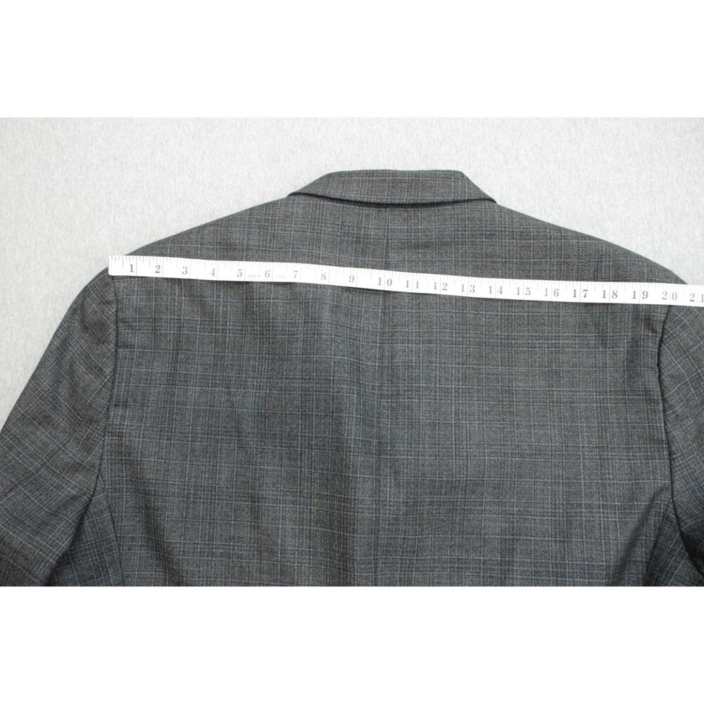 Michael Kors Blazer‎ Mens 46R Gray Plaid 2 Buttons Single Breast Notch Label - Picture 10 of 10
